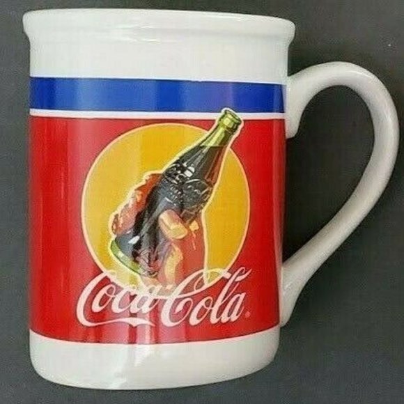 Coca Cola Mug Cups 14 oz, NWT The Real Thing Set of 3 Microwave Dishwasher Safe - Picture 11 of 13
